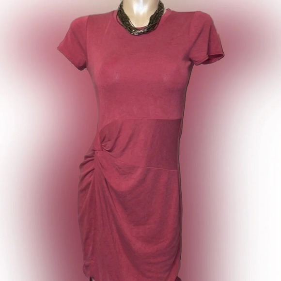 Abercrombie & Fitch women’s  Small Dress mini short sleeve stretch pink basic - Picture 1 of 7